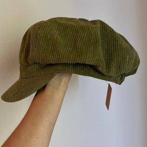 NWT green corduroy cabby hat